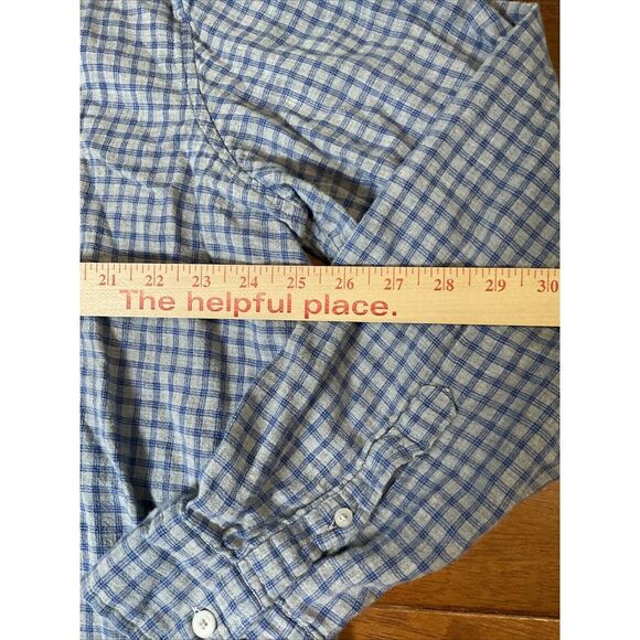 UNTUCKit Mens 3XL Shirt Pugliese Double Face Layer 100% Cotton Blue Gray Plaid - Picture 5 of 9